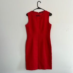 Tahari red fitted dress